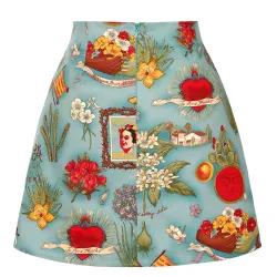 Retro - vintage - cotton skirt - floral printDames mode