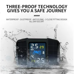 Motorcycle - Tire Pressure Monitoring System - 2 External Sensor - Real-time DisplayInstrumenten