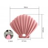 Seashell shaped storage case for face / mouth masks - silicone bag