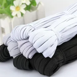 3/4/5/6/8/10MM - White/black - Flat Elastic Bands - DIY sewingBruiloft