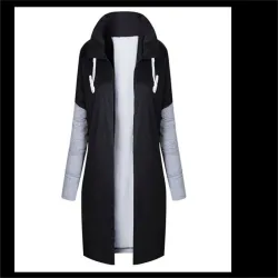 Women Coats - Casual - Hooded - Pink - Blue - BlackDames mode