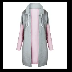 Women Coats - Casual - Hooded - Pink - Blue - BlackWomen's fashion