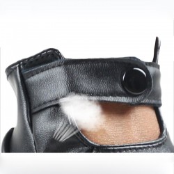 Leather gloves - half finger design - with rivets - unisexGloves