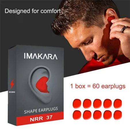 Moldable Shaped - Noise Reduction - Earplugs - 60PcsSlapen
