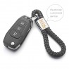 Custom Lettering Keychains - Woven Leather - KeyringsSleutelhangers