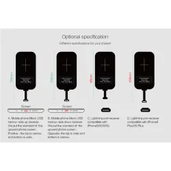 Wireless Charging Receiver - Micro USB / Type C Adapter - iPhone 5S/SE/6/6SElectronica & Gereedschap
