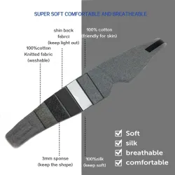 Silk - Sleeping Mask - Travel - Grey - BlackSlapen
