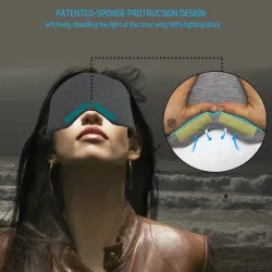 Silk - Sleeping Mask - Travel - Grey - BlackSlapen