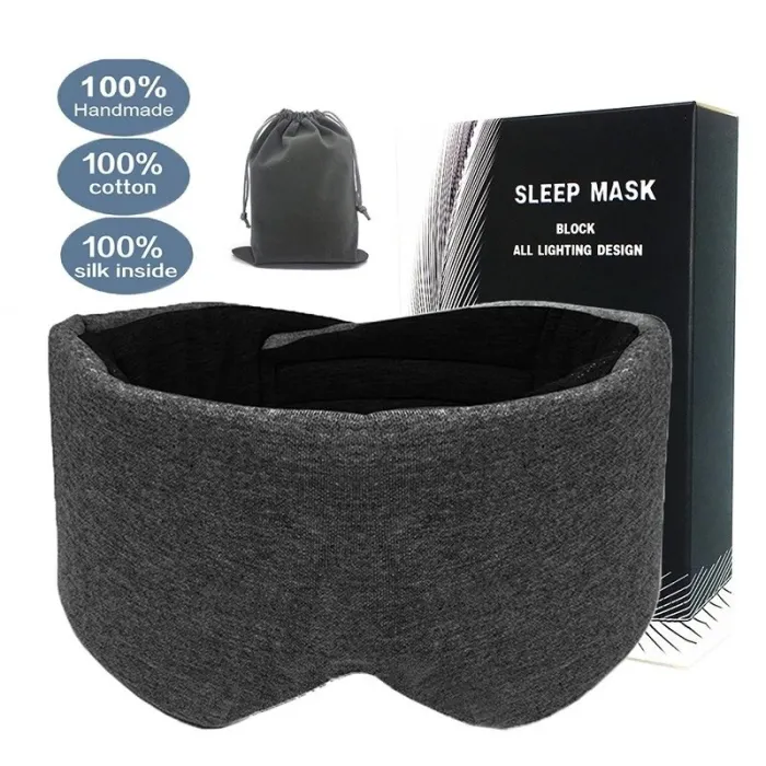 Silk - Sleeping Mask - Travel - Grey - BlackSlapen