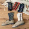 Embroidery Flower Socks - Ethnic StyleDames mode