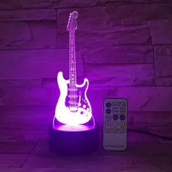 Remote Guitar Night Light - 3D 0 LED Lamp - 7 ColorsVerlichting