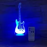 Remote Guitar Night Light - 3D 0 LED Lamp - 7 ColorsVerlichting