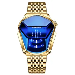Luxe quartz horloge - waterdicht - geometrische vorm - goud - zilverHorloges