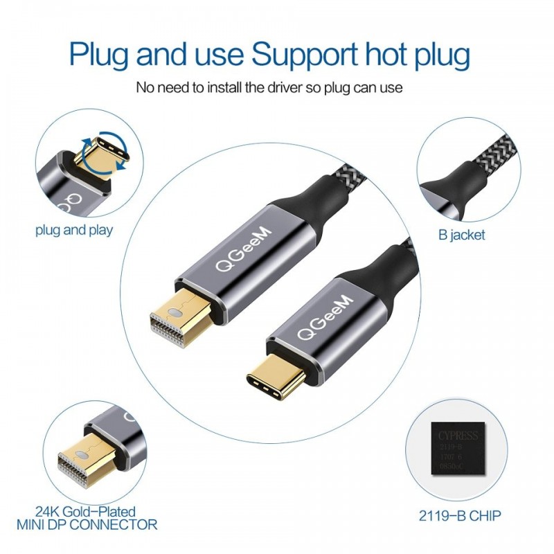 USB - Type C to Mini - Display Port Cable - Converter- Macbook - Huawei Mate 10Electronics & Tools