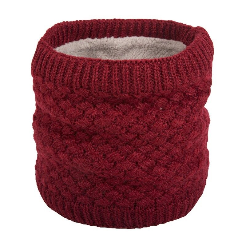 Warm round knitted scarf - unisexScarves