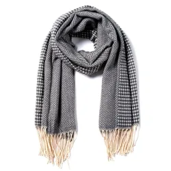 Elegante warme sjaal met kwastjesSjalen