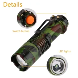 1000LM - Flashlight - Waterproof - Camouflage - LEDZaklampen