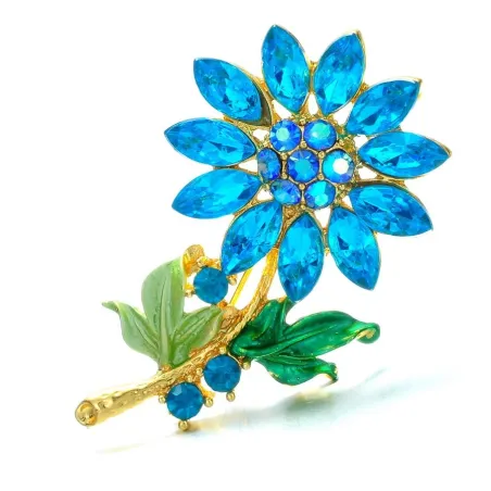 Plant - Flower Brooch Pins - CrystalBroches