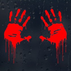 Zombie bloedige handen - vinyl autostickerStickers