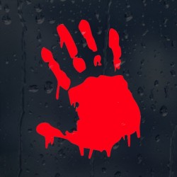 Bloody hand - vinyl car stickerStickers