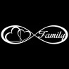 Family Forever & harten - autostickerStickers