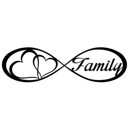 Family Forever & hearts - car stickerStickers
