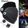 Bluetooth 5.0 - draadloze smart hat - koptelefoon - headset met 4 LedsOor- & hoofdtelefoons
