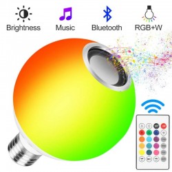 12W - E27 - RGB - LED-lamp met Bluetooth-luidspreker - afstandsbedieningE27