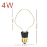 E27 - 220V - 240V - 3W - 4W - 4.5W - vintage LED bulb - irregular designE27