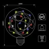E27 1.7W - LED RGB bulb - dimmable - Christmas decorationE27