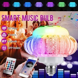 E27 - RGB LED lamp met draadloze Bluetooth speaker - afstandsbediening - 110V-220V 6WE27
