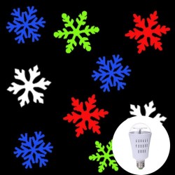 Luces & IluminaciónAC110-240V E27 4W - LED - patrón de copos de nieve - bulbo giratorio - proyector - lámpara - RGB