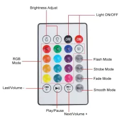 E27 - RGB LED lamp met draadloze Bluetooth speaker - afstandsbediening - 110V-220V 6WE27