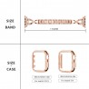 Roestvrijstalen band en beschermhoes met kristallen voor Apple Watch 5/4/3/2/1Accessoires