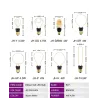 E27 - 220V - 240V - 3W - 4W - 4.5W - vintage LED bulb - irregular designE27