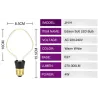 E27 - 220V - 240V - 3W - 4W - 4.5W - vintage LED bulb - irregular designE27
