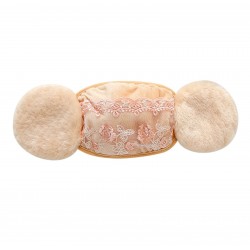 2 in 1 - gezichtsmasker / oorkappen - kanten bloemenprintMondmaskers