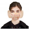 2 in 1 - gezichtsmasker / oorkappen - kanten bloemenprintMondmaskers