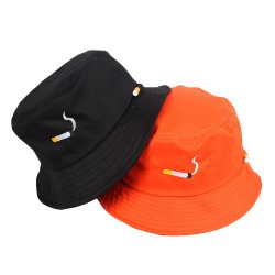 Cigarette & letters - hat - bucket cap - unisexHats & Caps