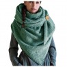 Multi-function thick shawl with button closureScarves