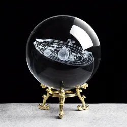 Zonne-beeldjes - 3D planetenmodel - kristallen bol - bureau-decoratieDecoratie