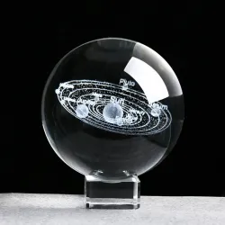 Zonne-beeldjes - 3D planetenmodel - kristallen bol - bureau-decoratieDecoratie