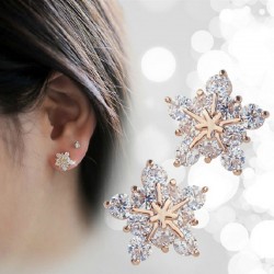 Crystal snowflakes - rose gold earringsEarrings