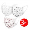 3 - 4 pieces - protective face /mouth mask - glitter - rhinestones - reusableMouth masks