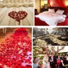 Satijnen hartjes bloemblaadjes - confetti - bruiloften / tafels / bedden / Valentijnsdag decoratie - 100 stuks - 35 mmValenti...