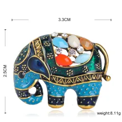 Thailand olifant met kristallen - brocheBroches