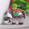 Thailand olifant met kristallen - brocheBroches