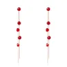 Tassels with crystals - long earringsEarrings
