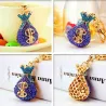 Crystal money bag - keychainKeyrings