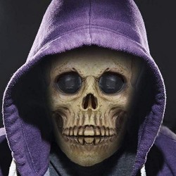 Scary skeleton mask - with chest bones piece - latex - full headMasks